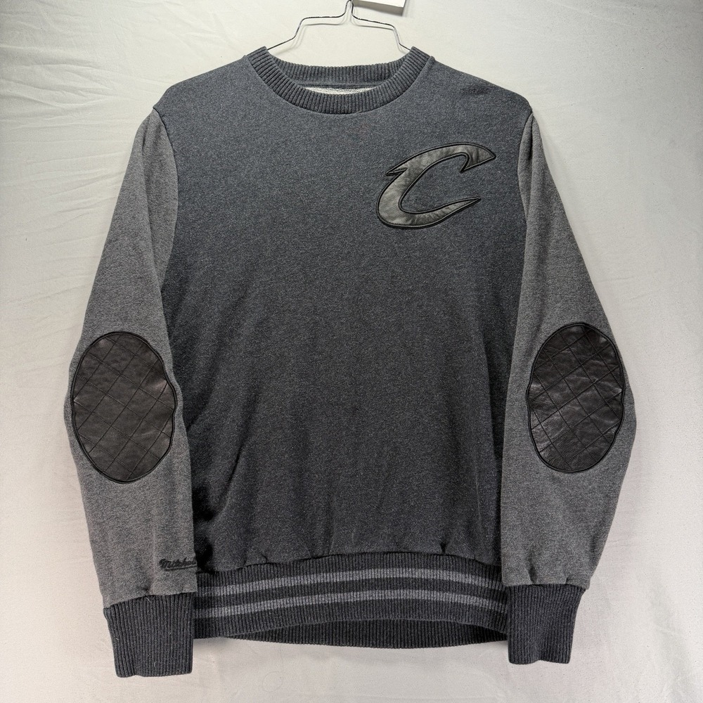 Mitchell Ness Cleveland Cavaliers Crewneck Sweatshirt Mens Small Black Pullover